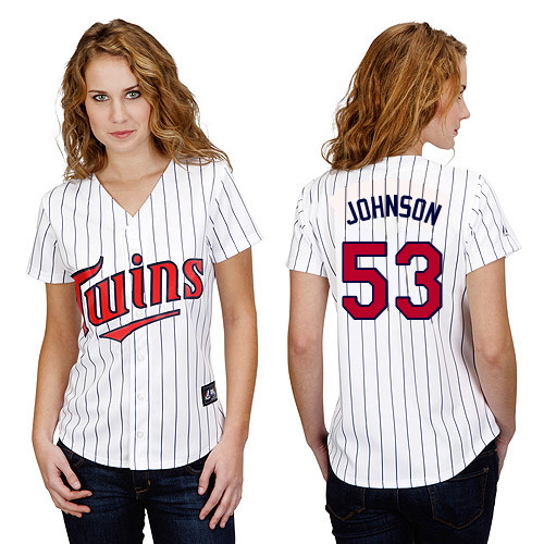 Kris Johnson #53 mlb Jersey-Minnesota Twins Women's Authentic Home White Baseball Jersey